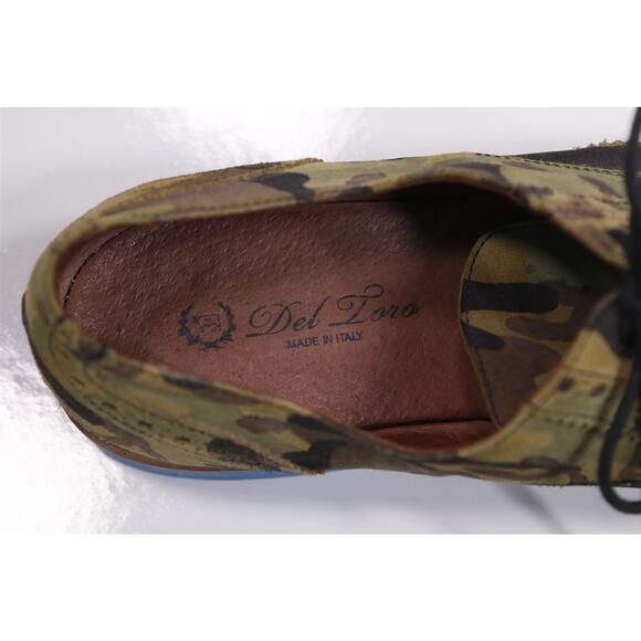 Del Toro Green Camo Camouflage Wingtip Derby Oxford Dress Shoes Mens 11 M main image 8